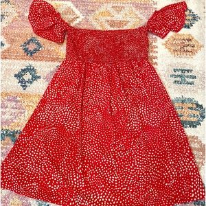 Beach Sissi Red Polka Dot Sundress